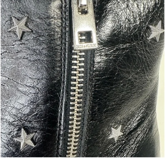 Zadig & Voltaire Black Ankle Boots with Silver Stars NWT - Picture 8 of 16